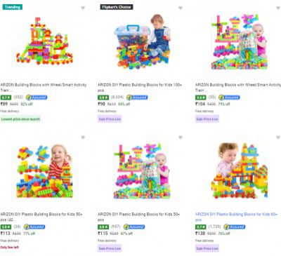 Arizon Building And Blocks Toys Starts ₹95