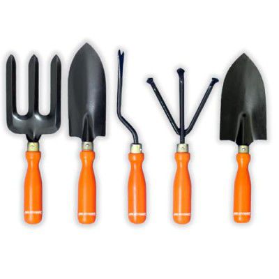 Arkath Mart | Gardening Hand Tools Set - 5 Pcs (Cultivator, Big and Small Trowel, Weeder, Fork) | Gardening Tools for Home Garden | Durable Plant Tool Kit | Farming Tools