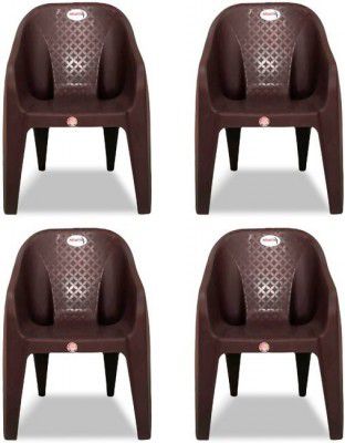 ARLAVYA Mario Model Arm Chair for Home, Garden, Set of 4