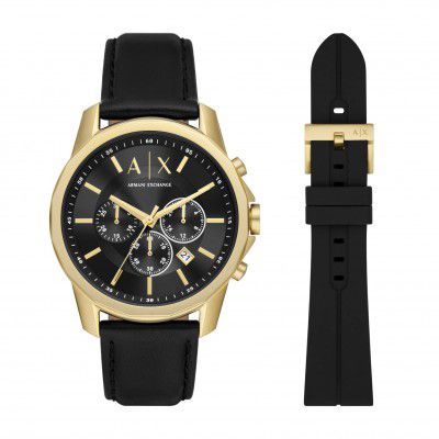 Armani Exchange Banks Analog Black Dial Mens Watch-AX7133SET