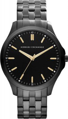Armani Exchange Hampton Black Dial Analogue Quartz Mens Watch-AX2144I
