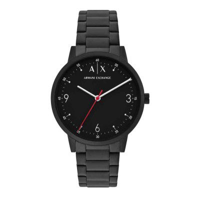 Armani Exchange Mens 42 mm Cayde Black Dial Stainless Steel Analog Watch - AX2738I