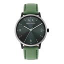Armani Exchange Mens 42 mm Cayde Black Dial Leather Analog Watch - AX2740I...