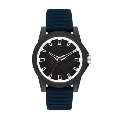 Armani Exchange Mens Outerbanks Black Dial Silicone Analog Watch - AX2521I