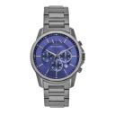 Armani Exchange Mens 44 mm Blue Dial Stainless Steel Chronograph Watch - AX1731I...
