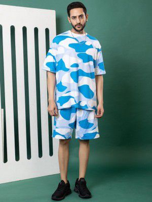 ARMENOR Printed Pure Cotton T-Shirt With Shorts Co-Ords