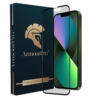 ArmourPro Matte Tempered Glass for iPhone 13 / iPhone 14 with Edge to Edge Coverage and Easy Installation Kit, Matte Finish