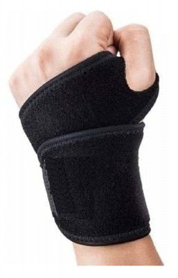 ArmX Wrist Support Band With Thumb Loop Strap for Weightlifting, Powerlifting, Gym, and Crossfit - Wrist Support Band for Men and Women (Both Hands, Black)