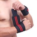 ArmX Wrist Support Band With Thumb Loop Strap for Weightlifting, Powerlifting, Gym, and Crossfit - Wrist Support Band for Men and Women (Right Hand, Red and Black)...