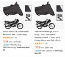 ARNV Water Resistant Bike Cover Starting at ₹126...