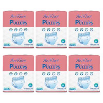 AROKLEEN Premium Adult Pull-Up Diaper Pants Extra Large Size, 60 Count | Leak-Proof Protection Pack of 6