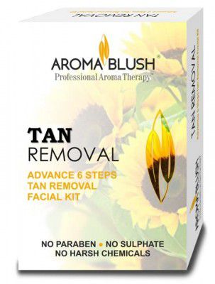 Aroma Blush Radiant Glow 6-Step Tan Removal Facial Kit - 65g | Complete Skincare Solution for Tan Removal and Brightening