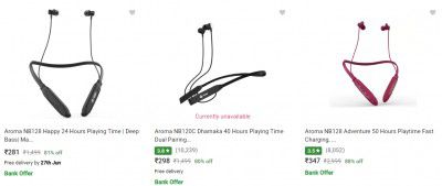 Aroma neckband Earphones Starting At Rs 269