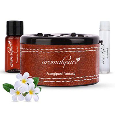 Aromahpure Dashboard Car Perfume with 50 ml Floral Miniature Fragrance Oil | Frangipani Fantasy - Frangipani Fragrance Car Freshener | Luxury Car Perfume for Car Interior