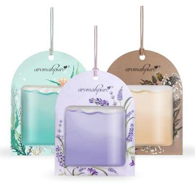 Aromahpure Gel Wink Hanging Car Perfume - Assorted Pack of 3 | Long-Lasting Gel Based Car Air Freshener