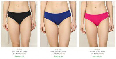 AROUSY Womens Briefs Starts ₹73 | Upto 94% Off