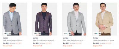Arrow Blazer for Men Upto 65% Off