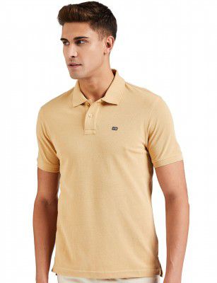 Arrow Men's Solid Short Sleeve Regular Fit Cotton Polo T-Shirt