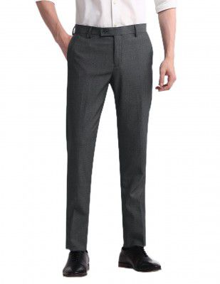 Arrow Men's Tapered Fit Mid Rise Pants