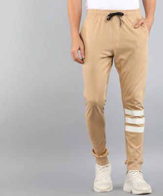 Arrow Sport  Men Solid Beige Track Pants