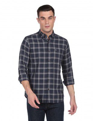 Arrow Sports Men's Checkered Slim Fit Shirt