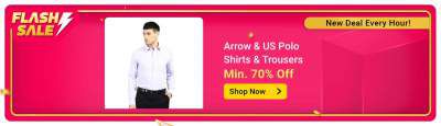 Arrow & US Polo Shirts & Trousers Minimum 70% off