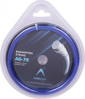 ArrowMax Badminton String Guts For Rackets 0.75mm Gauge Premium Quality Multifilament 0.75 Badminton String - 10.3 m  (Blue)