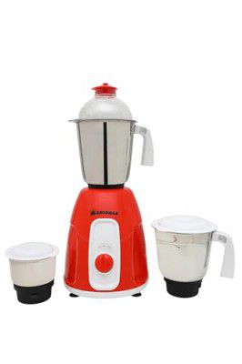 ARSOMAA Glam Mixer Grinder Power Pro 500-Watt, with 3 Jars Stainless Steel Blades and 24 Month Warranty - Red Color