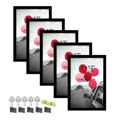 Art Street A4 Size Photo Frame For Wall Set of 5 Black Picture Frame For Home
