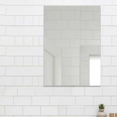 Art Street Rectangle Shape Adhesive Mirror Sticker, (1 Pcs, Size: 12x16 Inch)
