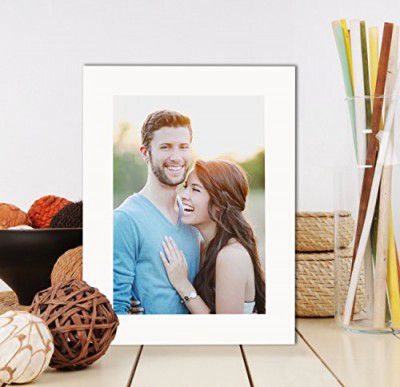 Art Street Synthetic Wall/Table Photo Frame With Stand (4 inches X 6 inches, White)