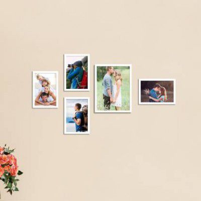 Art Street Wood Personalized, Customized Gift Best Friends Reel Photo Collage gift for Friends, BFF with Frame, Birthday Gift,Anniversary Gift Wall  (White, 5 Photo(s), 4x6, 6x8 Inches)