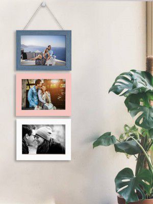 Art StreetSet Of 3 Blue & Pink Wall Photo Frames