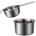 ARTIBETTER 1 Set Stainless Steel Double Boiler Pot with Handle Wax Candy Chocolate Melting Pot for Kitchen Baking...