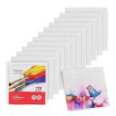 Artlicious Canvases for Painting - Pack of 12, 4 x 4 Inch Blank White Canvas Boards - 100% Cotton Art Panels for Oil, Acrylic & Watercolor Paint...