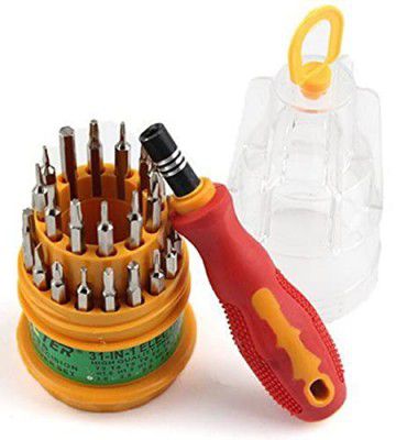 ARTO Professional Household Repair 31-in-1 Tool Kit Magnetic Screw Driver, Repairing Set Replaceable Straight Multitool (Multicolor)