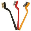 ARTO Set of 3 Pc Mini Wire Brush Cleaning Tool Kit Brass, Nylon, Stainless Steel Bristles (Multicolor) (pack of 3)...