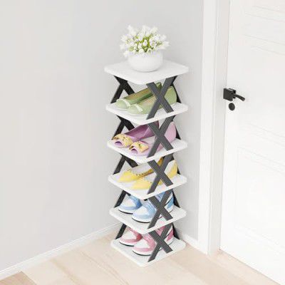 Arto Space Organizer Multi-Purpose 6 Layer Folding Shoe Rack, Stackable Shelf
