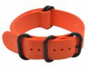 ArtStyle Watch Band with Thick Nylon Material Strap and High-End Black Buckle (Matte Finish) (Orange, 22mm)...