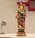 Artvarko Brass Lord Krishna Idol Bhagwan Large Statue Height 29 Inches...