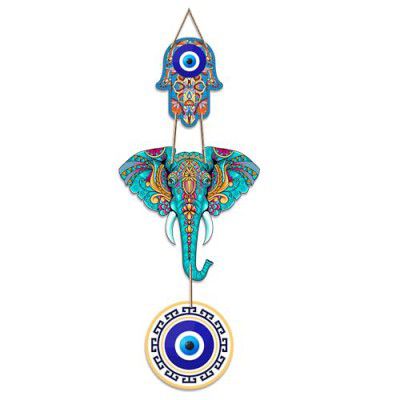 Artvibes Designer Elephant Wooden Wall Hanging for Home Decor (WH_8506N)
