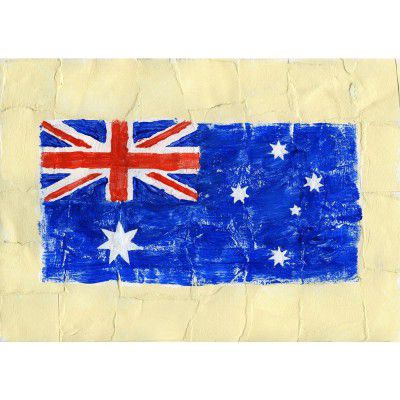 ArtzFolio Flag of Australia Canvas Painting 1Inch Wood Stretching 17 X 12Inch
