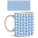 ArtzFolio Geometric Pattern Ceramic Coffee Tea Mug Inside White 325ml Round Mug; Set of 6 PCS...