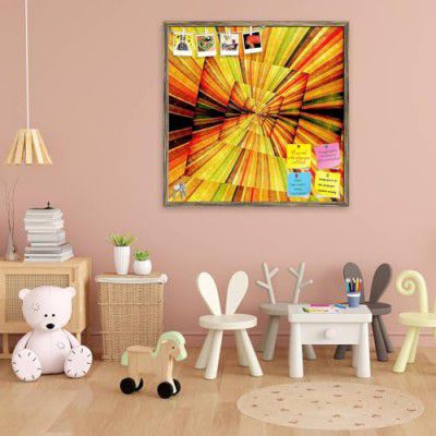 ArtzFolio Multicolor Sunbeams D7 | Bulletin Board Notice Pin Board | 20 x 20 inch (51 x 51 cms)
