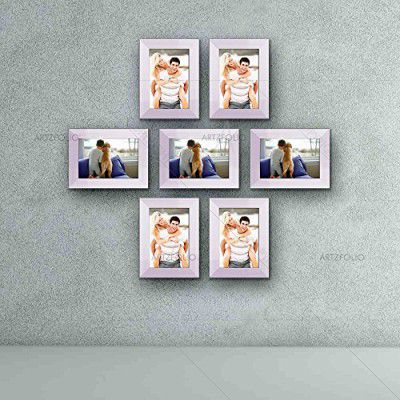 ArtzFolio Wall Photo Frame D19 | Wall Photo Frame Collage for Living Room | Picture Frames Home & Wall Decoration | White | Set of 7 Units | 4x6inch