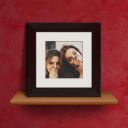 ArtzFolio Wall & Table Photo Frame for Living Room | Picture Frames Home & Wall Decoration D3 Dark Brown Single Unit With Mat | With Back Stand | 6x6inch...