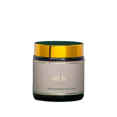 ARUHA - Deep Cleansing Face Scrub with Argan oil & Shea Butter | Blackheads, Whiteheads & Dead Skin Remover | Refreshes & Glows your Face |Organic Scrub For all Skin Types | Men & Women (100g).