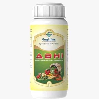 Aryabio Engimins Abhi 250ml Organic Plant Growth Fertilizer Nutrition for vegetative growth and flower-reproduction provides trace nutrients (liquid)