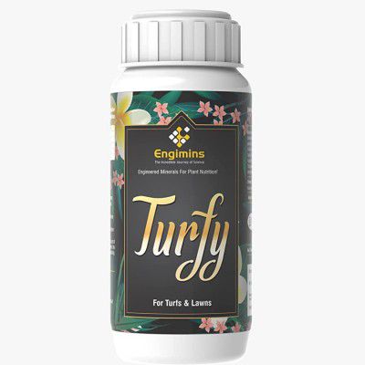 Aryabio Engimins Turfy 250 ml eco-friendly fertilizer for turfs and lawns maintains nutrition of the lawns and turfs increases chlorophyll freshens the color (liquid)