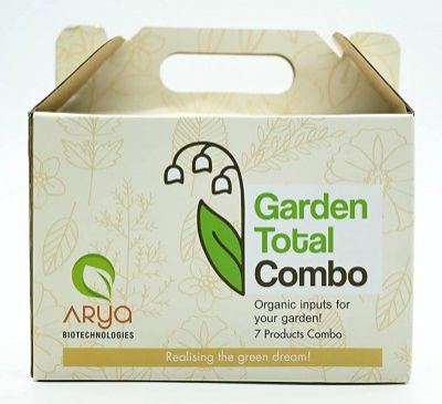 Aryabio Garden Total Combo complete organic nutrition for your garden 7 in 1 pack (liquid and granular) includes pest repellant 850gms